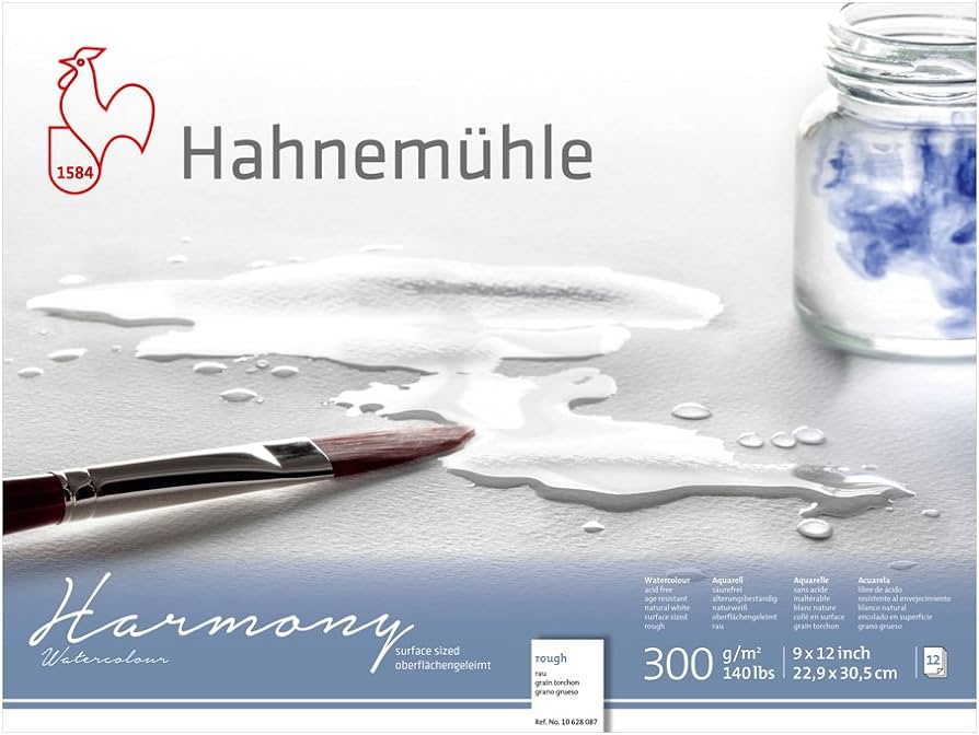 HAHNEMUHLE - Harmony Watercolor Paper Block (Watercolor Paper Block 300 GSM)