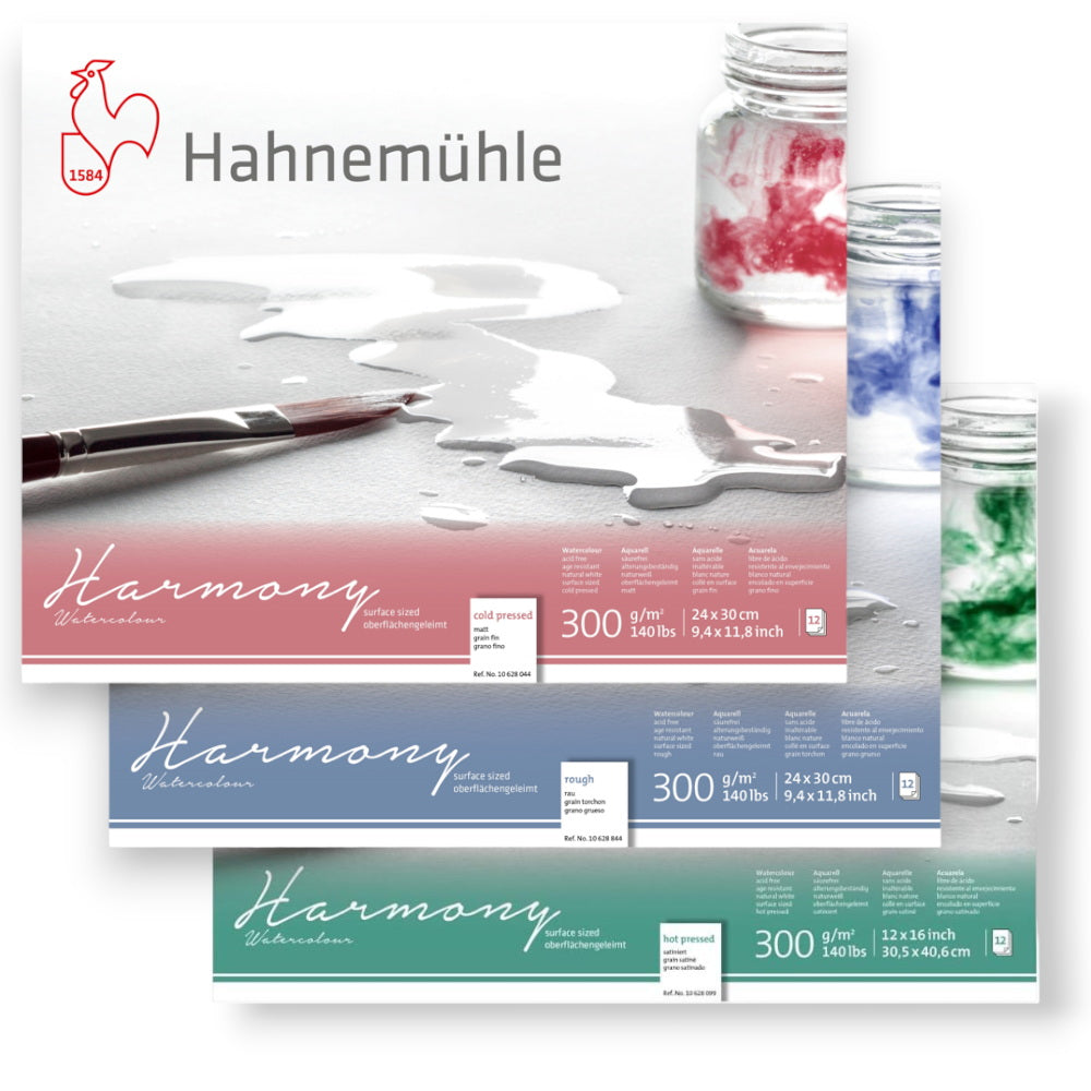 HAHNEMUHLE - Harmony Watercolor Paper Block (Watercolor Paper Block 300 GSM)