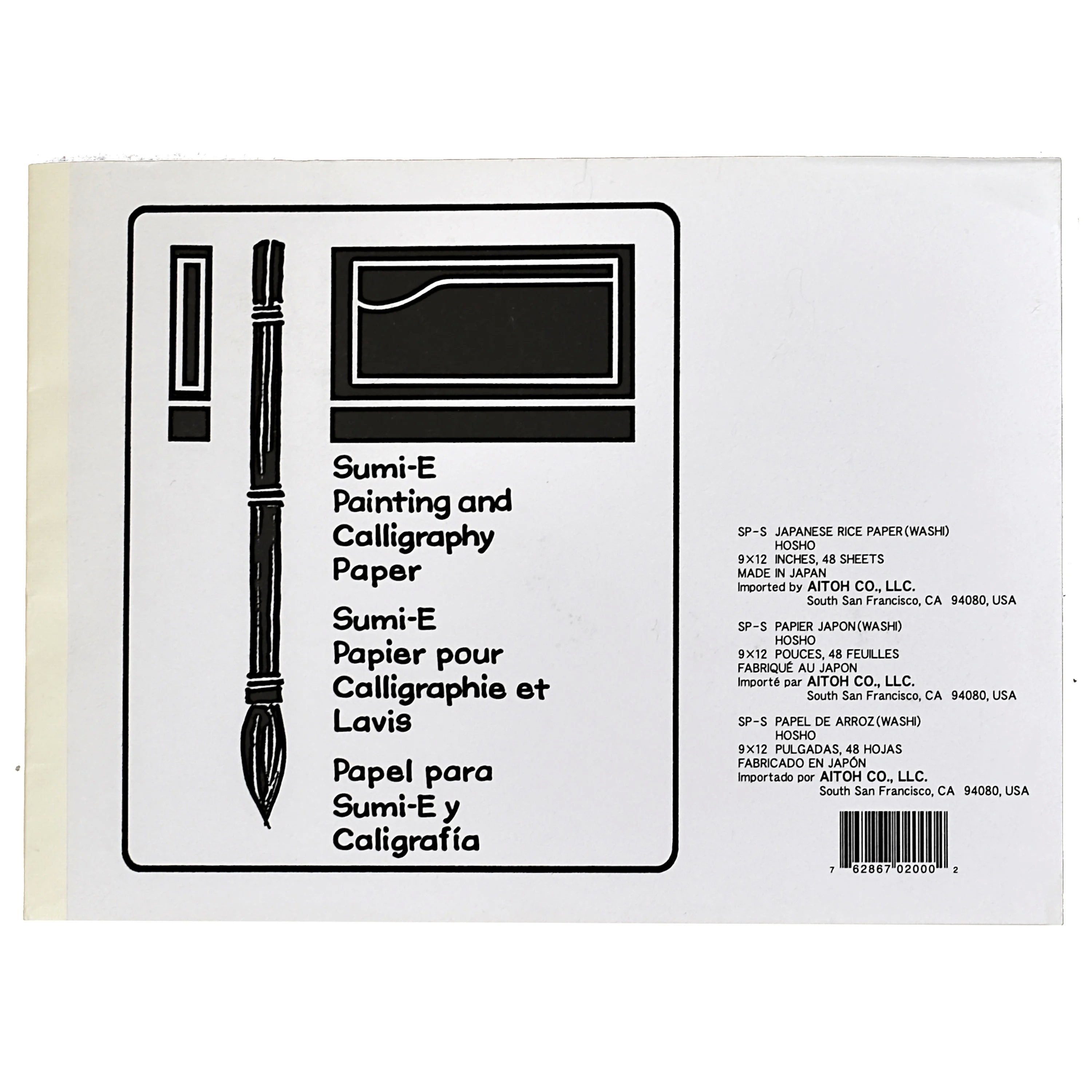 Hosho Bloc De Papier Japonais 9x12 Pouces 48 Feuilles - Papier Léger Pour Calligraphie Et Arts