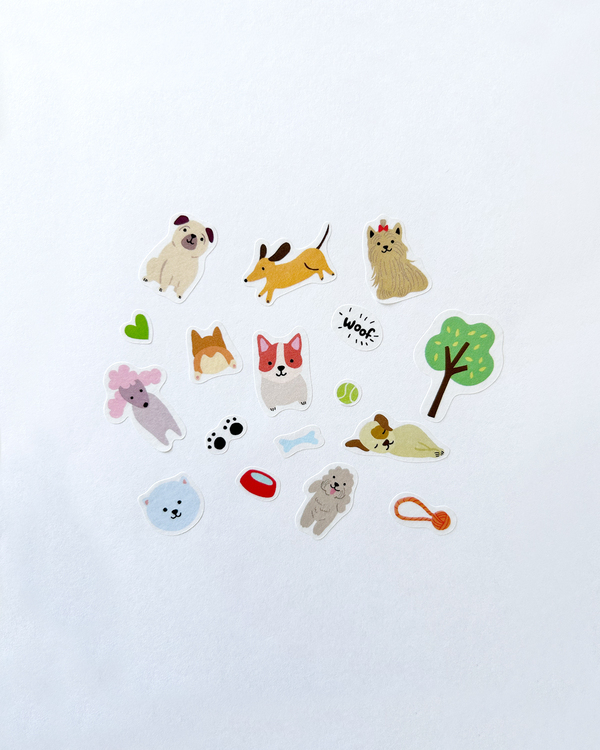 GIRL OF ALL WORK - Jumble Washi Stickers - Dogs