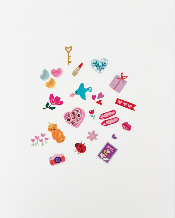 GIRL OF ALL WORK - LOVE JUMBLE WASHI STICKERS