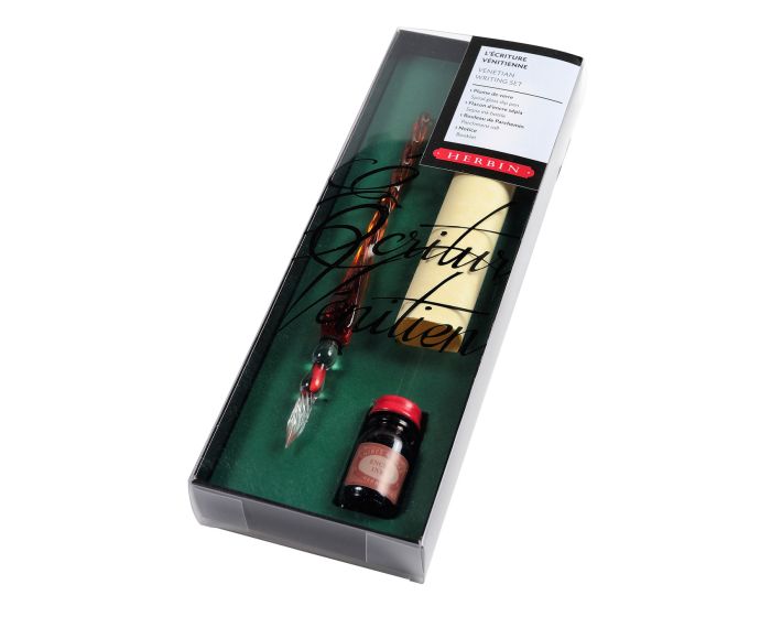 J. HERBIN - Writing Set - Carnavale Venezia (Set de Escritura con Boligrafo de Vidrio)