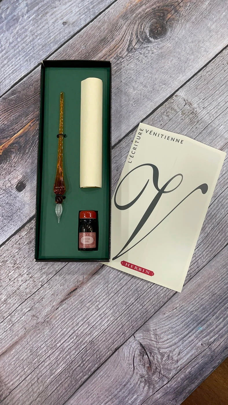 J. HERBIN - Writing Set - Carnavale Venezia (Set de Escritura con Boligrafo de Vidrio)