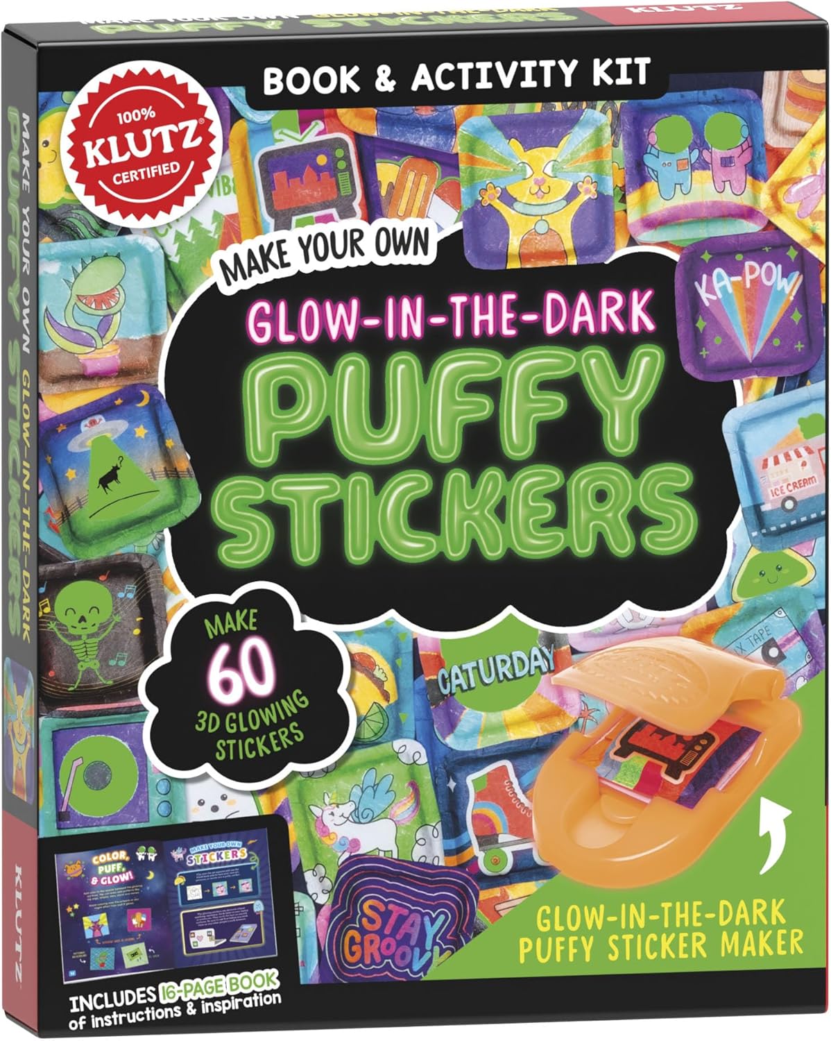 KLUTZ - Make Your Own Glow in the Dark Puffy Stickers Kit