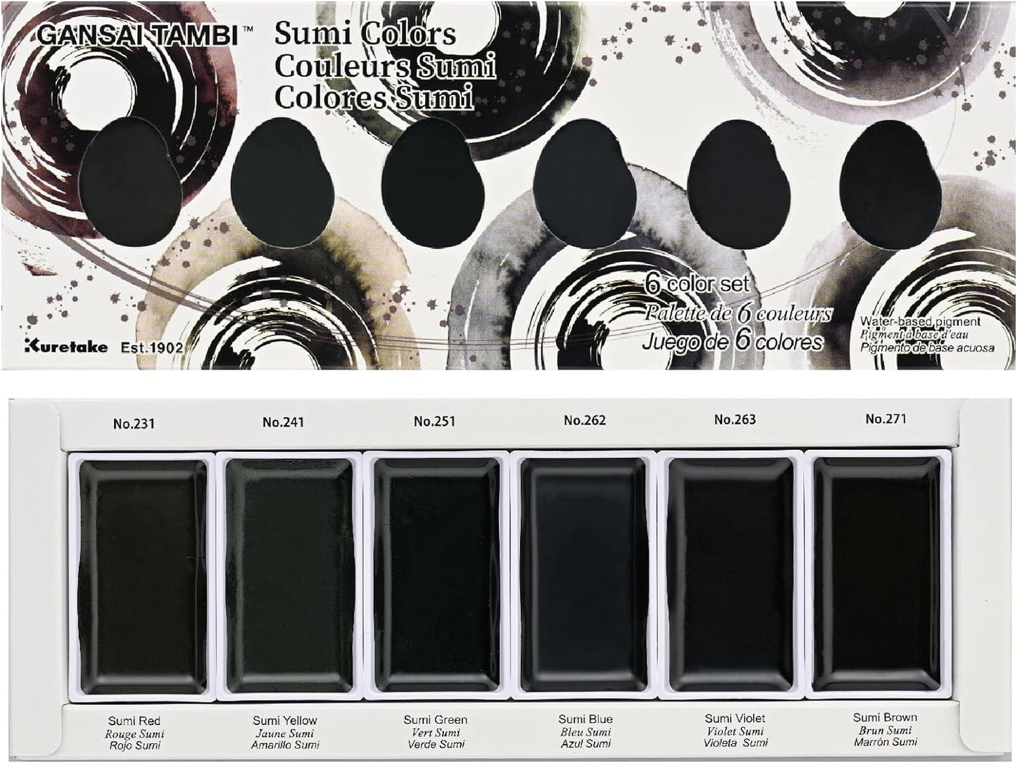 KURETAKE ZIG - Gansai Tambi Metallic Watercolor Sets