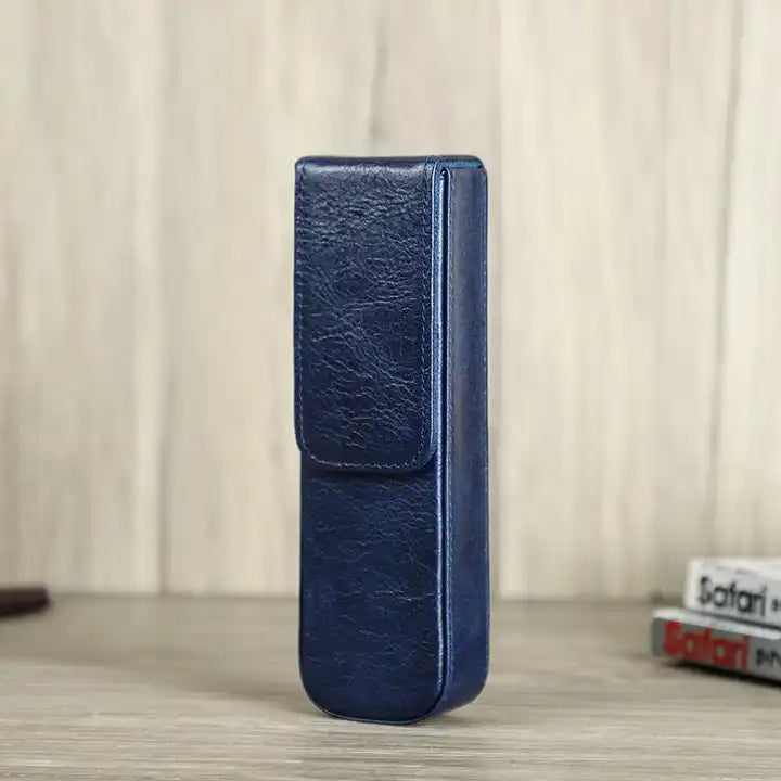 Leather 2-Pens Case Holder - Estuche Cuero para bolígrafos