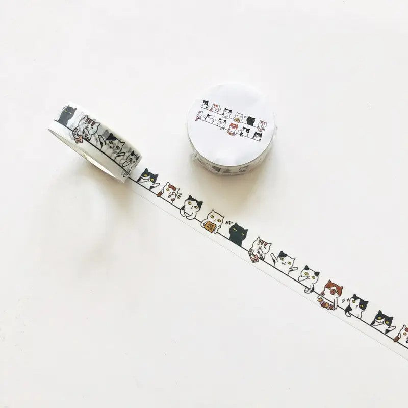 Washi Tape - Playing Meow
