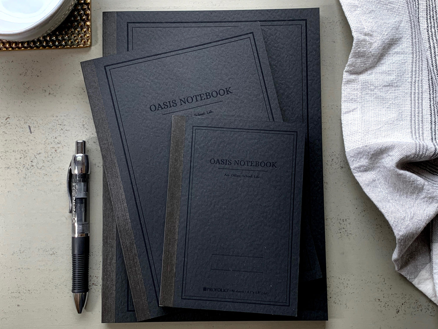 Itoya ProFolio Oasis Notebook A6 - De Rayas - Gray