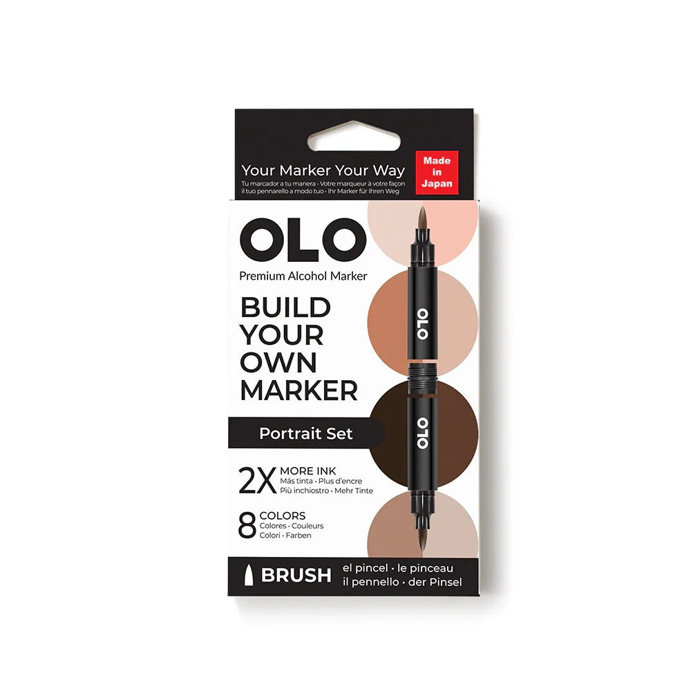 Olo Marker - Portrait Brush Set - 8 piezas