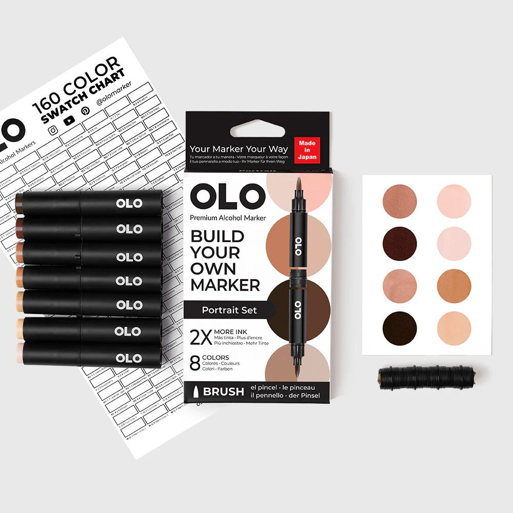 Olo Marker - Portrait Brush Set - 8 piezas