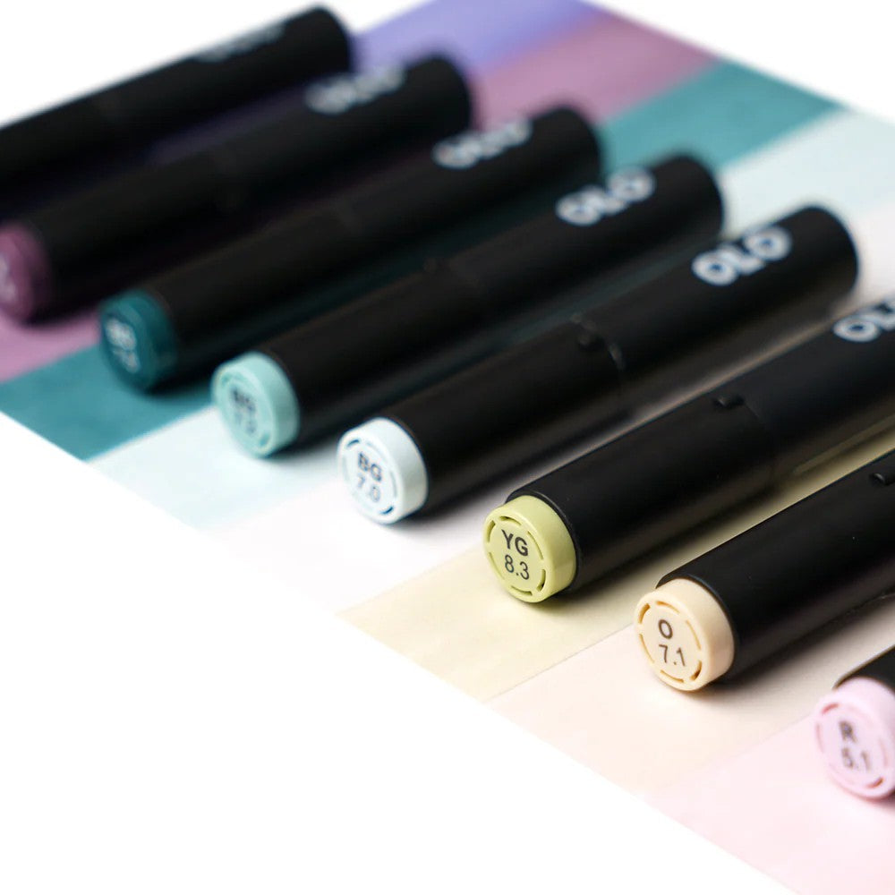 Olo Marker - Brush Muted Set 8 unidades