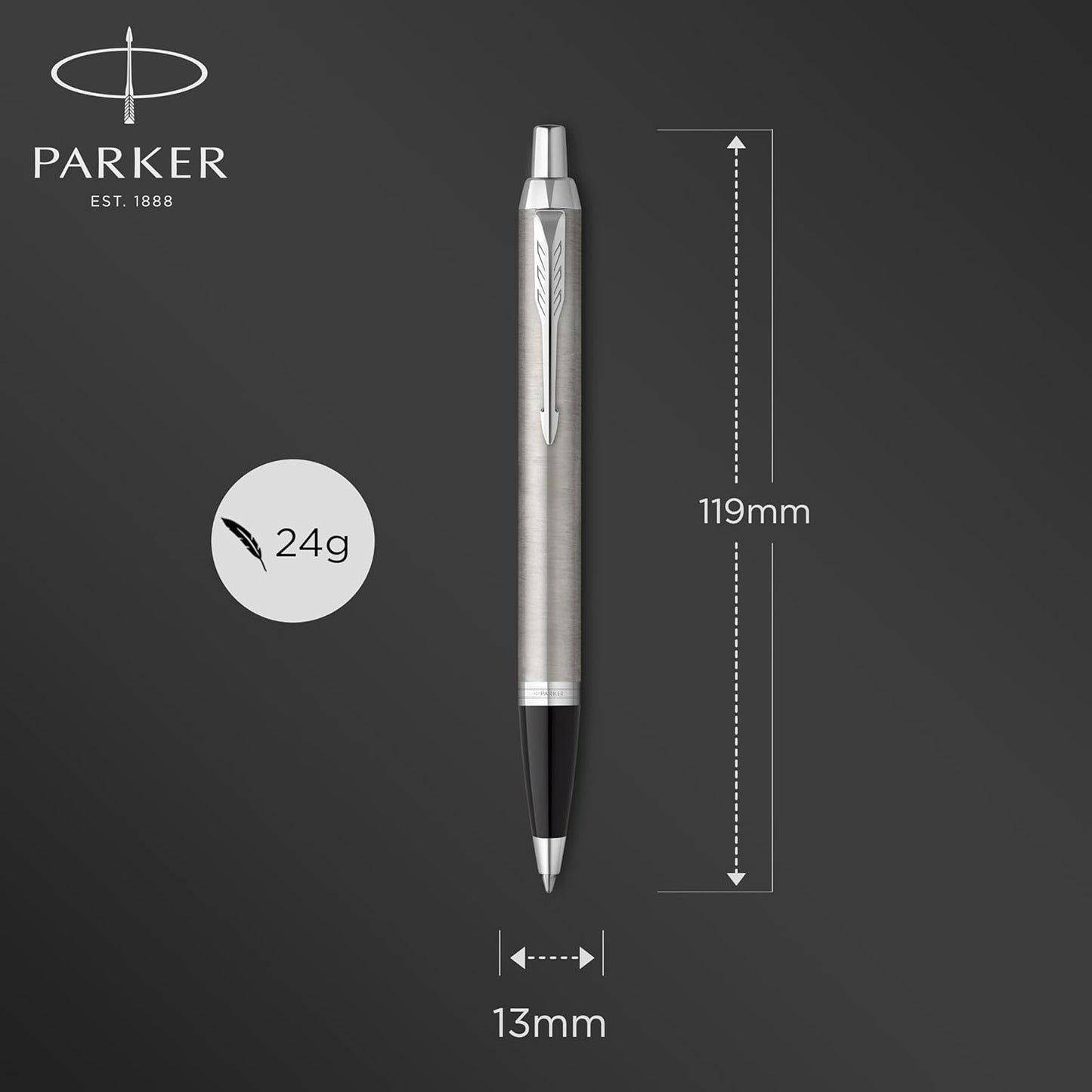 IM Chrome Trim Stainless Ballpoint Pen