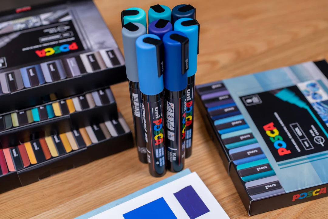 POSCA - Cool Tone Set (8) - PC-5M Punta Media