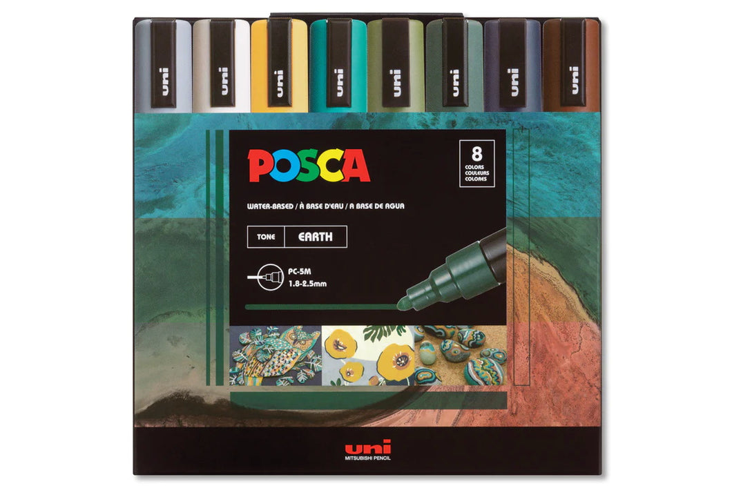 POSCA - Earth Tone Set (8) - PC-5M Punta Media
