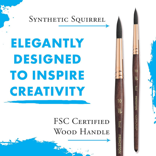 PRINCETON ARTIST BRUSH CO - Neptune - Synthetic Squirrel - Round 10 (Pincel de Pelo Sintético de Ardilla Redondo 10)