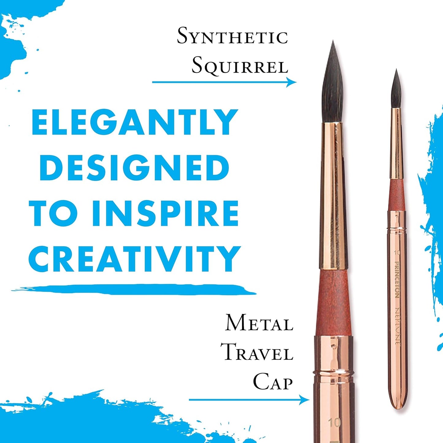PRINCETON ARTIST BRUSH & CO. - Neptune Synthetic Squirrel Watercolor Travel Round Brushes