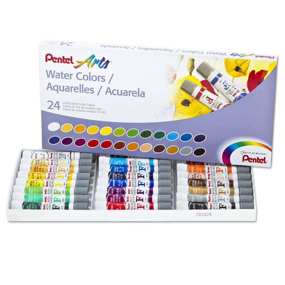 Pentel Water Colors - Sets de Acuarelas en Tubos de 5ml.