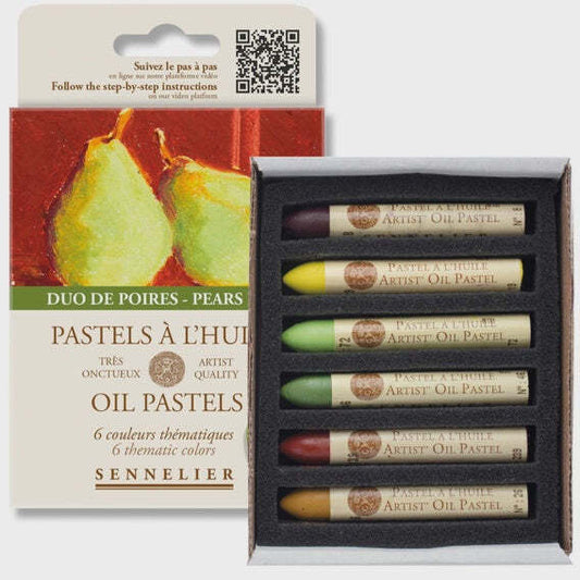 SENNELIER - Oil Pastels Sets - Pears Duo - 6 colores