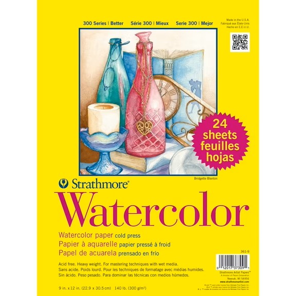 Strathmore Watercolor Paper Pads 300 Series (Libreta de Acuarela 300 GSM)