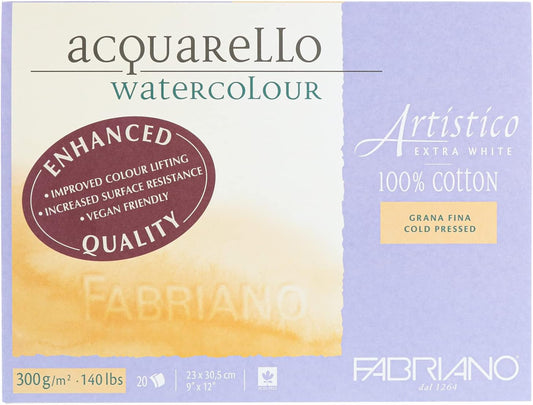 Fabriano Artistico Extra-White Free Sheet Watercolor Blocks