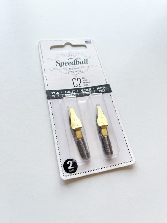SPEEDBALL - Hunt Series C - (Flat Tip Nib) - Set of 2 units