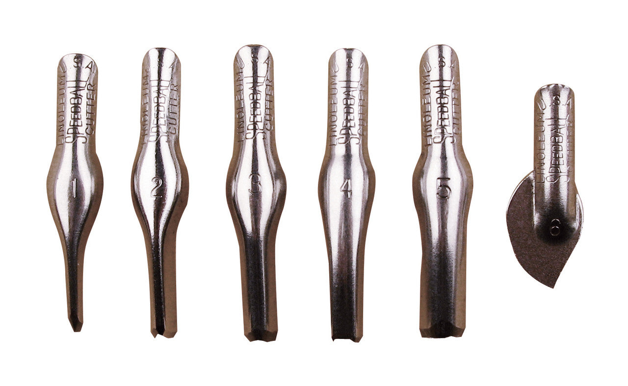 SPEEDBALL - Lino Cutter Assortment No. 1 (Assortment of Gouges for Linoleum or Rubber)