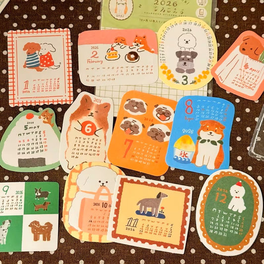 Sticker Calendario - Pegatinas de Calendario por Mes 2026