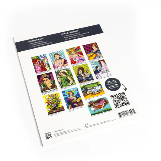 Art History Coloring Books - Women in Art CAJA GOLPEADA DESCUENTO