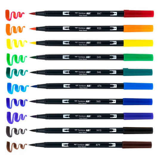 TOMBOW - Dual Brush Pen Set de 10 - Primary