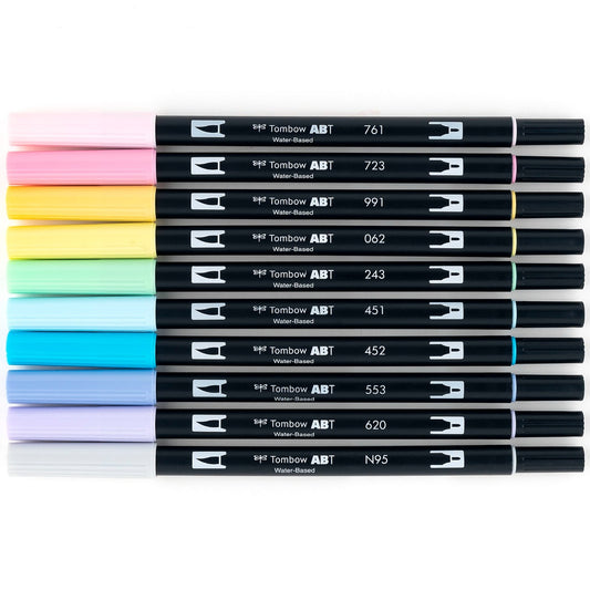 TOMBOW - Dual Brush Pen Set de 10 - Pastel