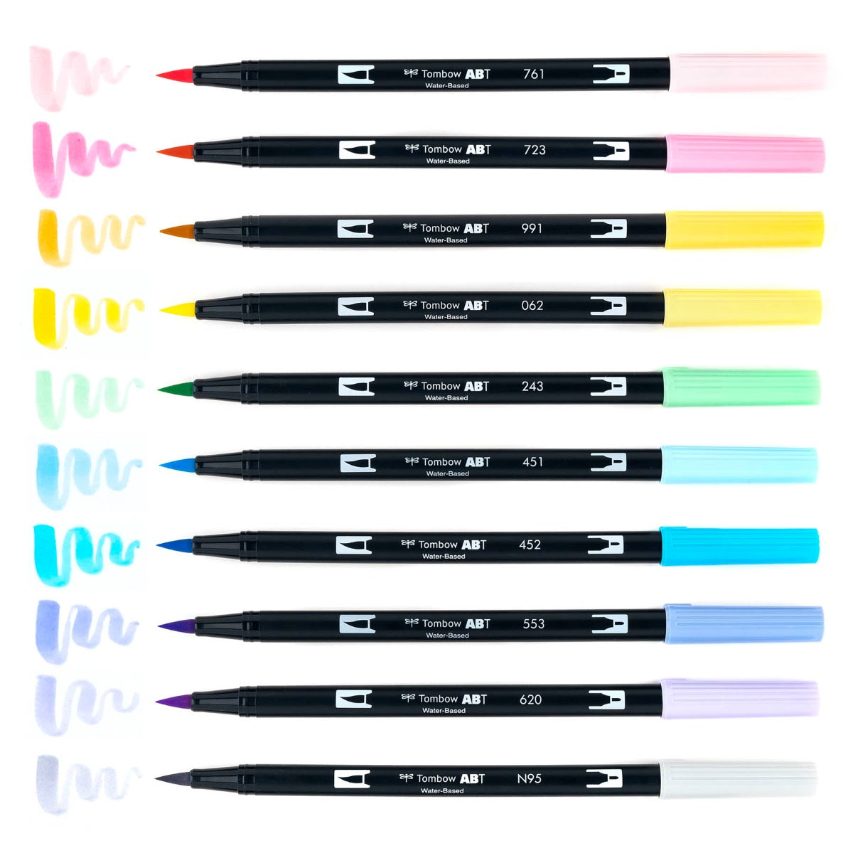 TOMBOW - Dual Brush Pen Set de 10 - Pastel