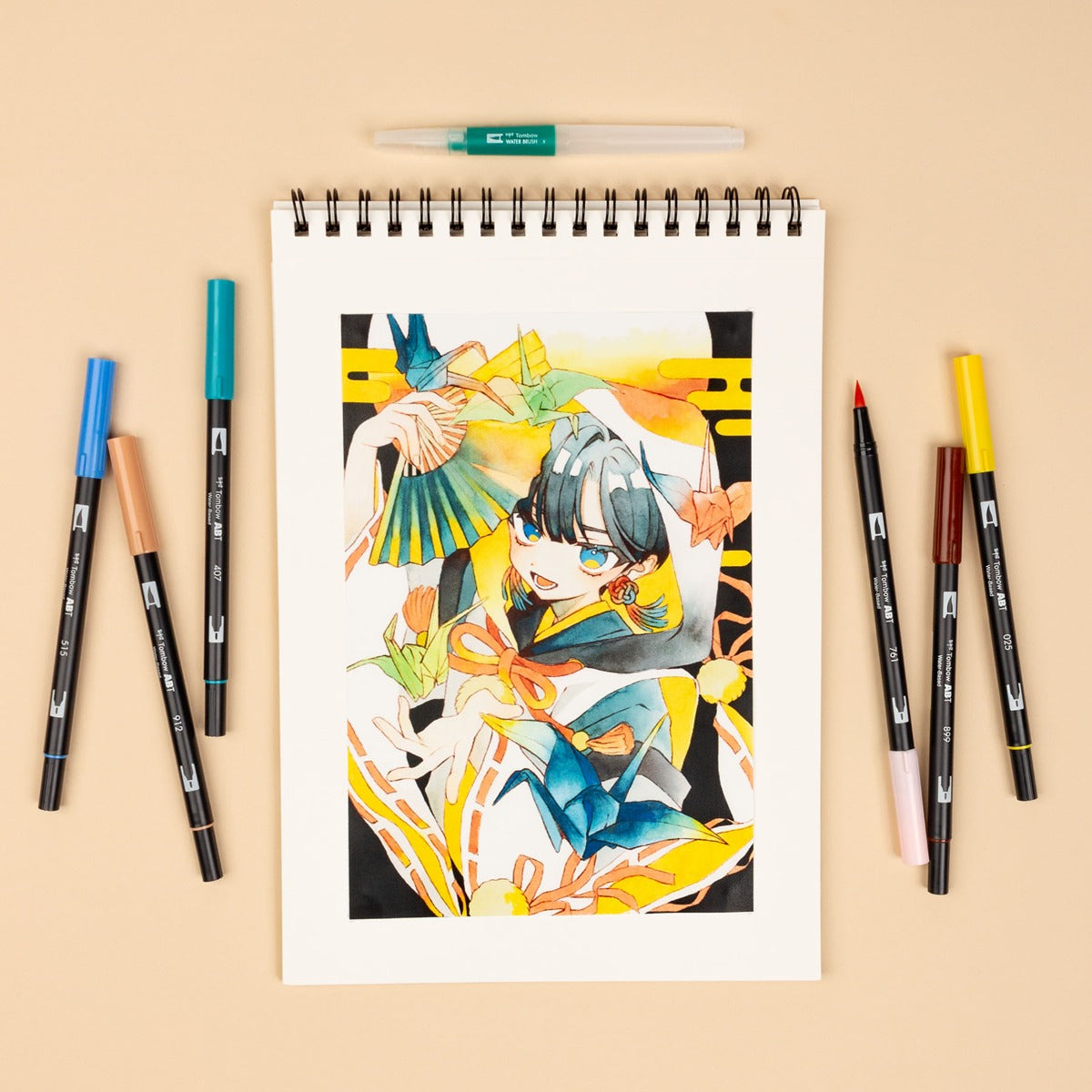 TOMBOW - Dual Brush Pen - MANGA SET - BIRD