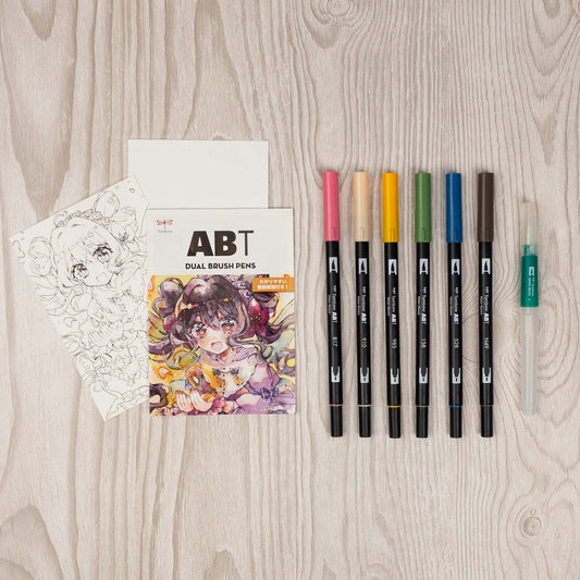 TOMBOW - Dual Brush Pen - MANGA SET - FLOWER