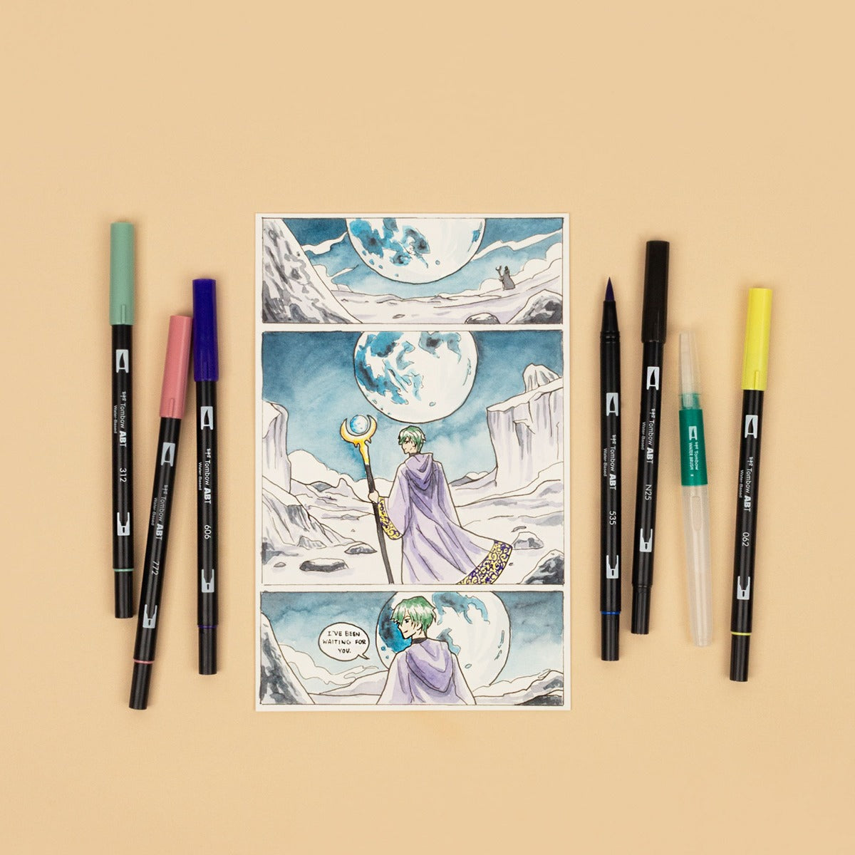 TOMBOW - Dual Brush Pen - MANGA SET - MOON
