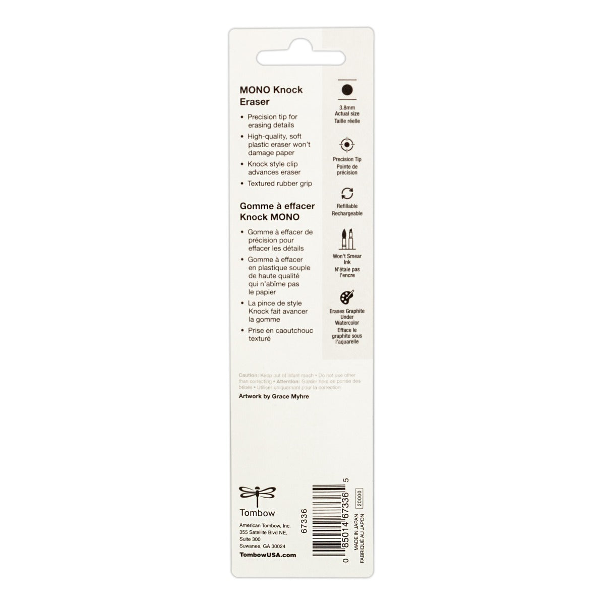 TOMBOW - MONO Knock Eraser - Borrador de detalle