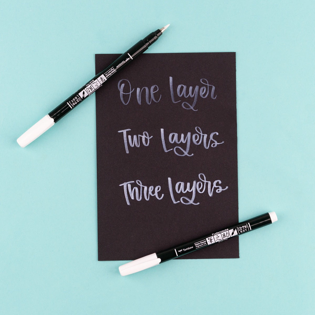 TOMBOW - Fudenosuke Pastel White - 2pk