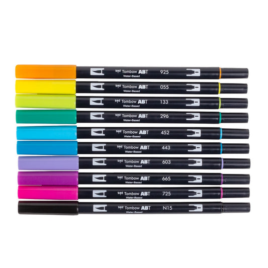 TOMBOW - Dual Brush Pen Set de 10 - Eighties (80s)