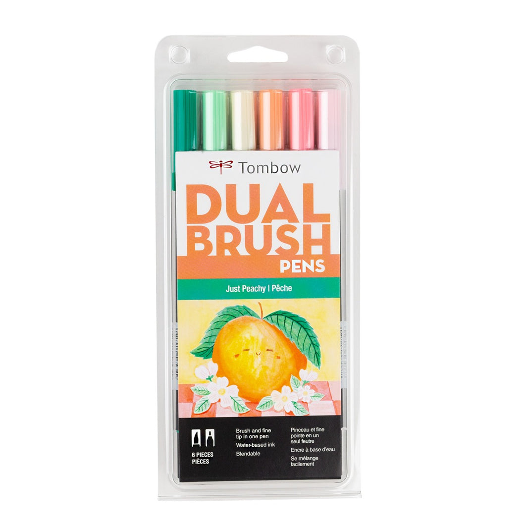 TOMBOW - Dual Brush Pen Set de 6 - Just Peachy