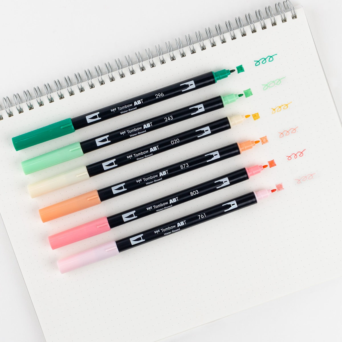 TOMBOW - Dual Brush Pen Set of 6 - Just Peachy