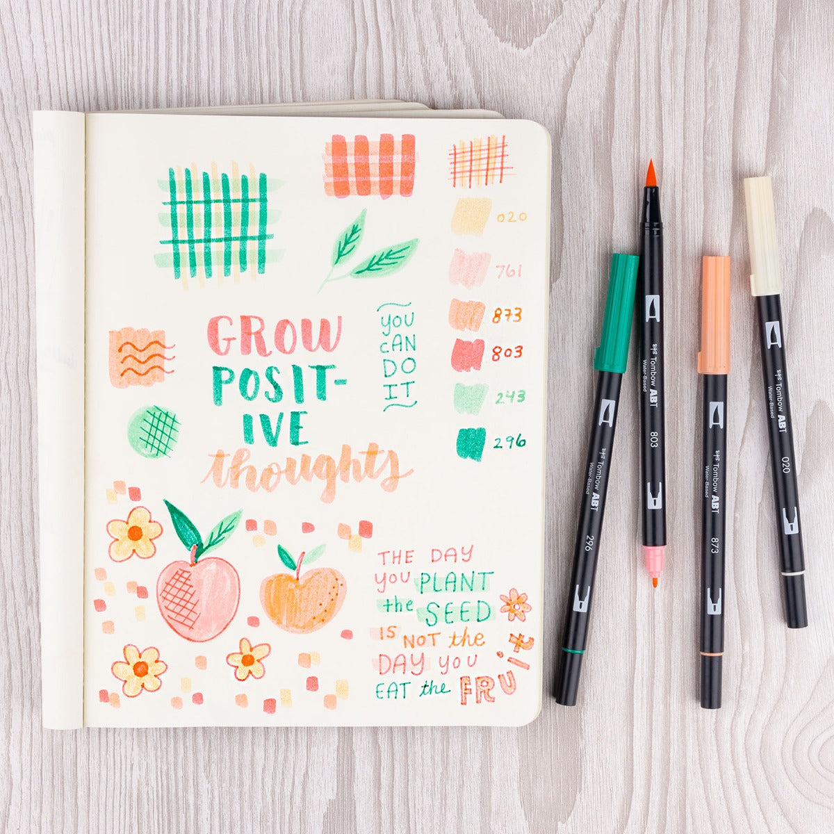 TOMBOW - Dual Brush Pen Set of 6 - Just Peachy