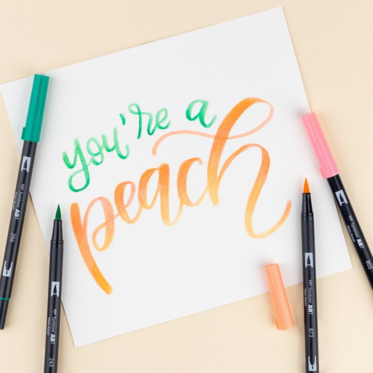 TOMBOW - Dual Brush Pen Set of 6 - Just Peachy