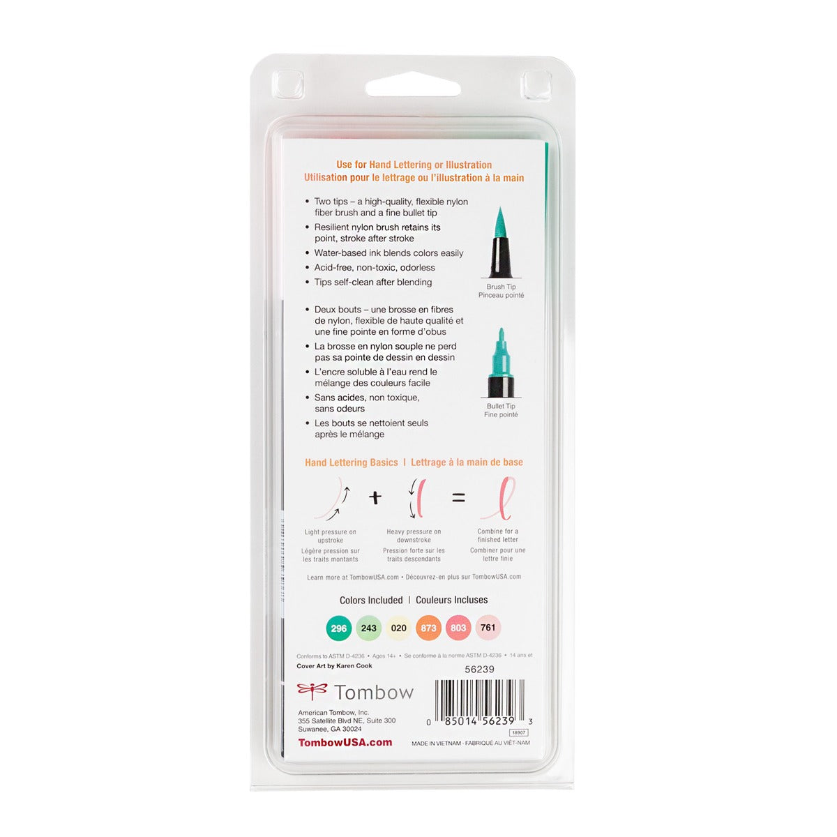 TOMBOW - Dual Brush Pen Set of 6 - Just Peachy