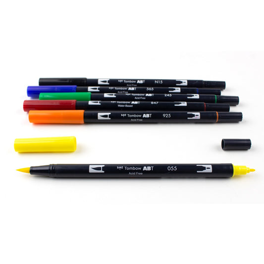 TOMBOW - Dual Brush Pen Set de 6 - Primary