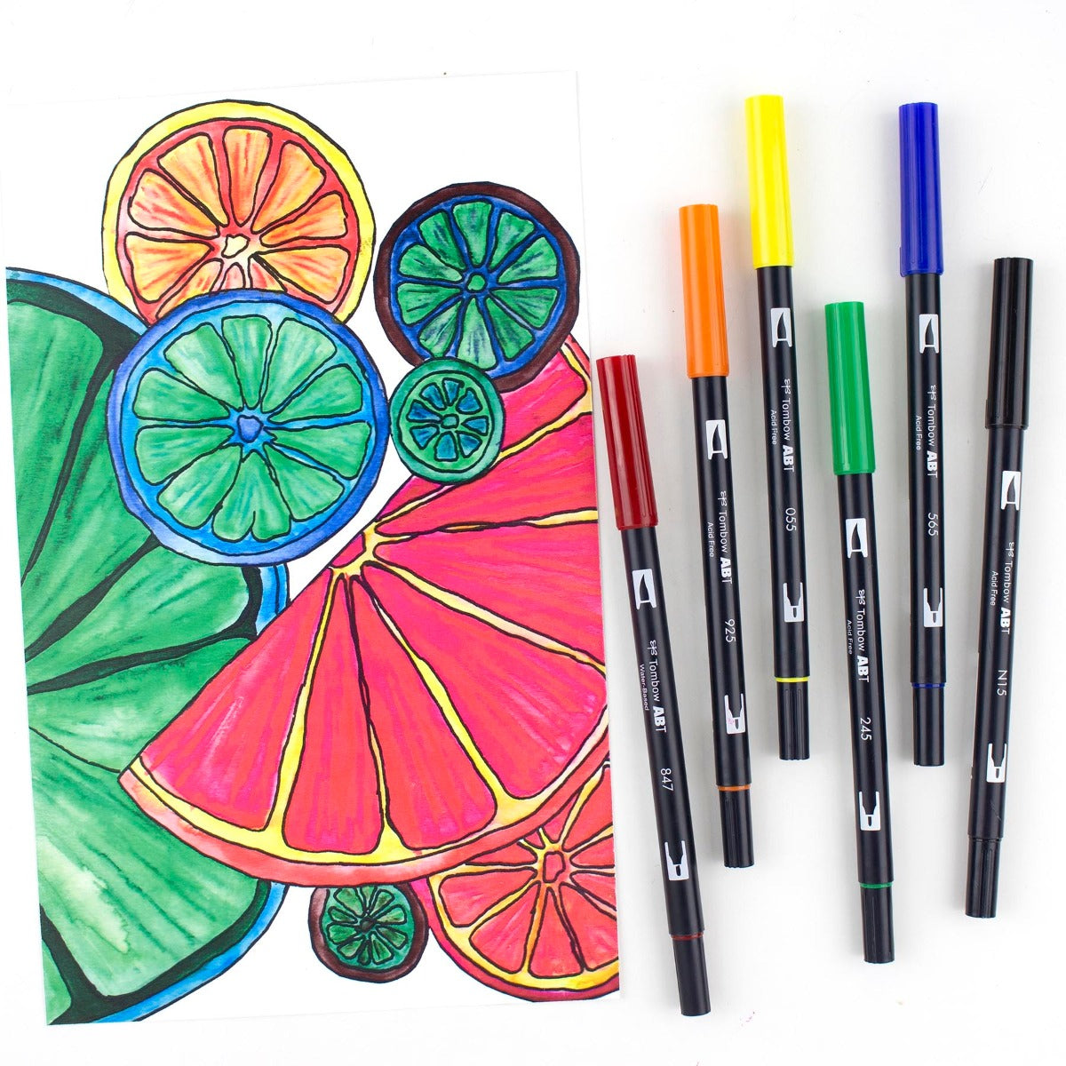 TOMBOW - Dual Brush Pen Set de 6 - Primary