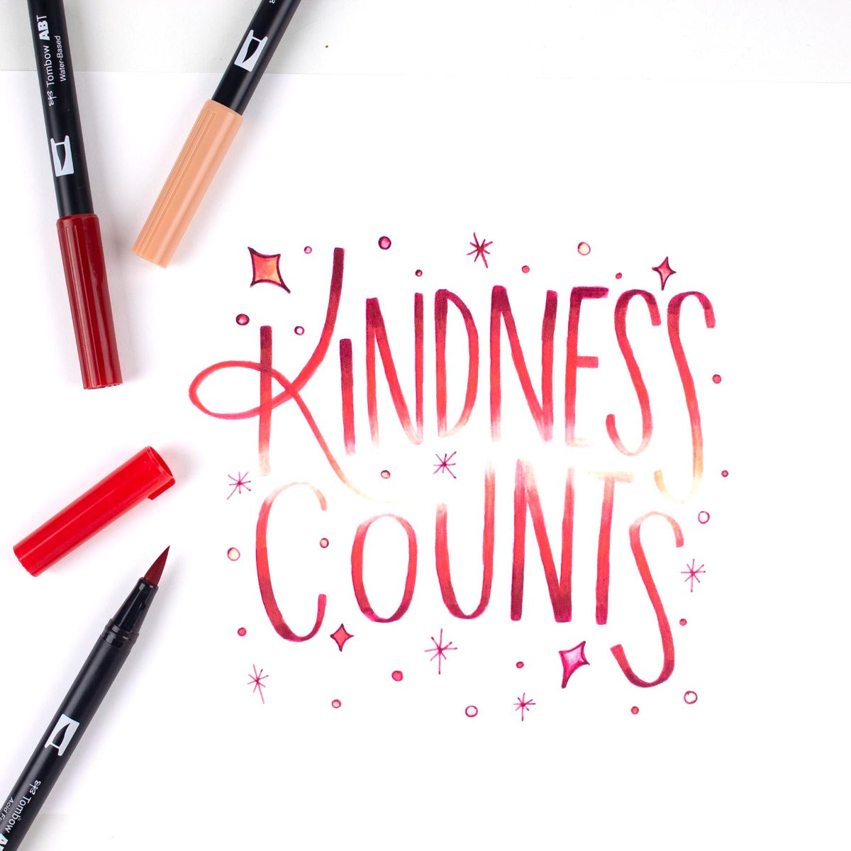 TOMBOW - Dual Brush Pen Set de 6 - Red Blendables