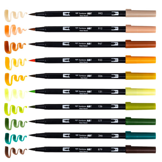 TOMBOW - Dual Brush Pen Set of 10 - Seventies (70s)