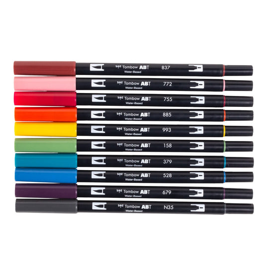 TOMBOW - Dual Brush Pen Set de 10 - Nineties (90s)