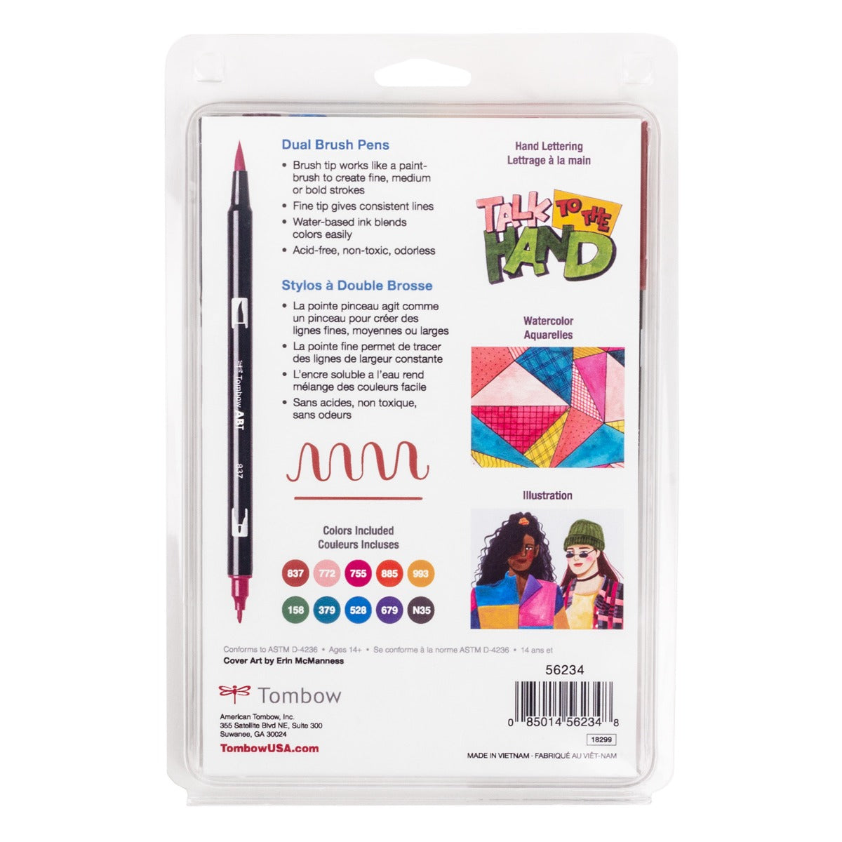 TOMBOW - Dual Brush Pen Set of 10 - Nineties (90s)