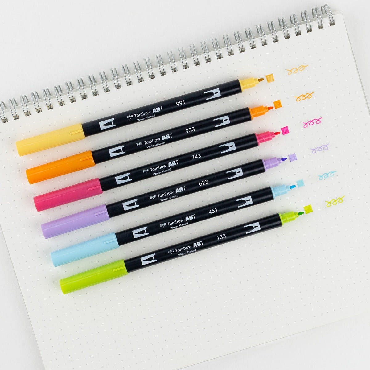 TOMBOW - Dual Brush Pen Set de 6 - Yay Sorbet