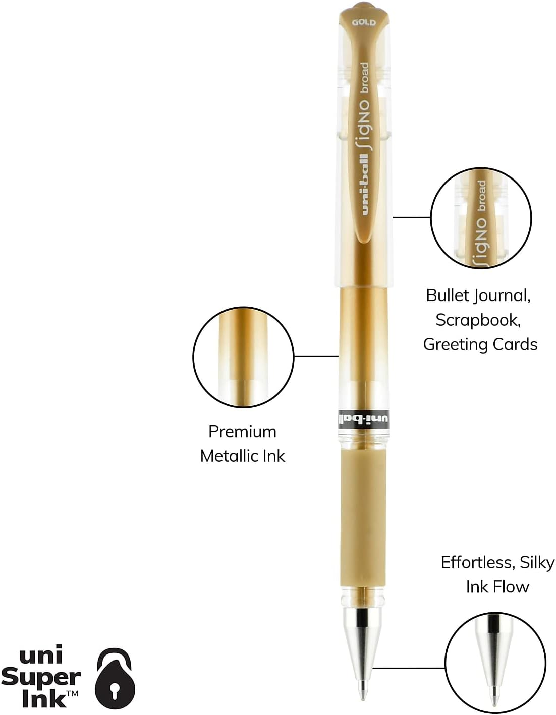 UNI - Gel Impact Set (Boligrafos de Gel 3 colores)